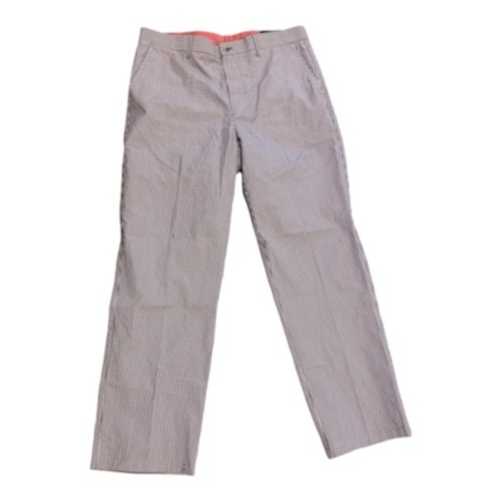 Saddlebred Mens Americana Plaid Pants 34x30 Red White Blue Check B5391T NWT